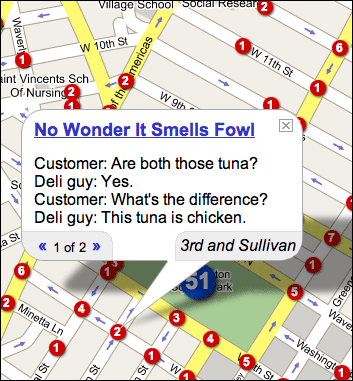 Google Maps Mashup For Quotes At OverHeardInNewYork - 50